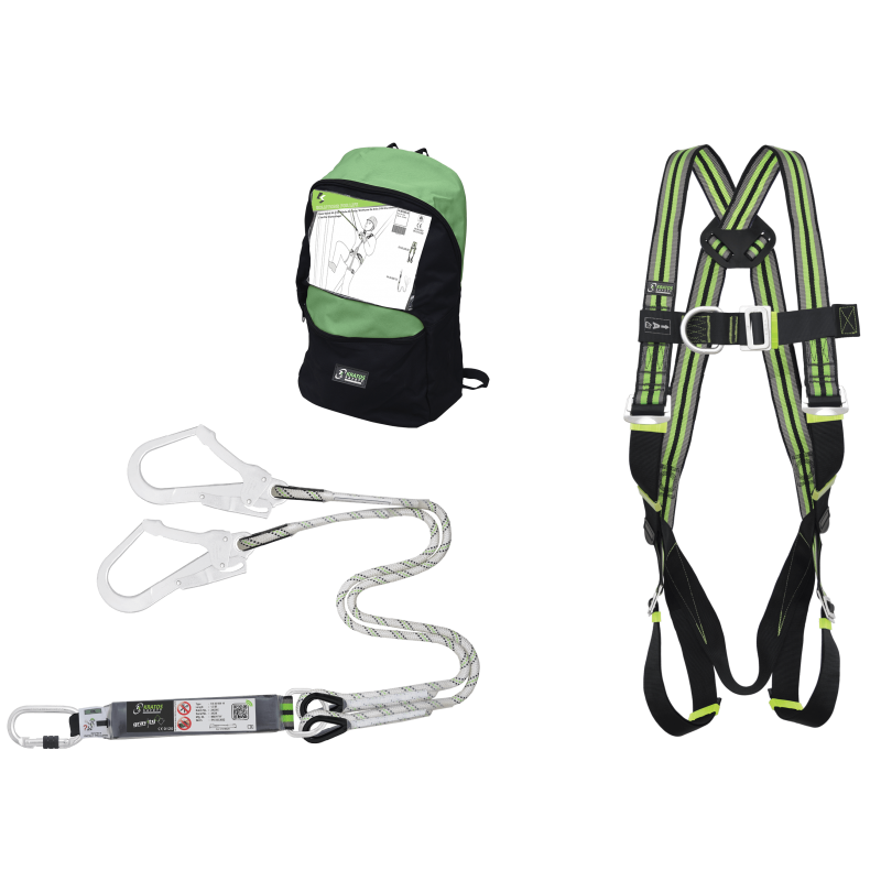 Uprząż bezpieczeństwa zestaw do pracy na wysokości Kratos, Amortyzator dwulinowy