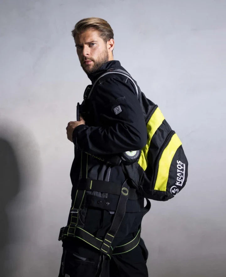 Uprząż pełnotułowiowa z wbudowanym plecakiem KRATOS ADVENTURE, rozmiar M–L, 140 kg, FA 1030501