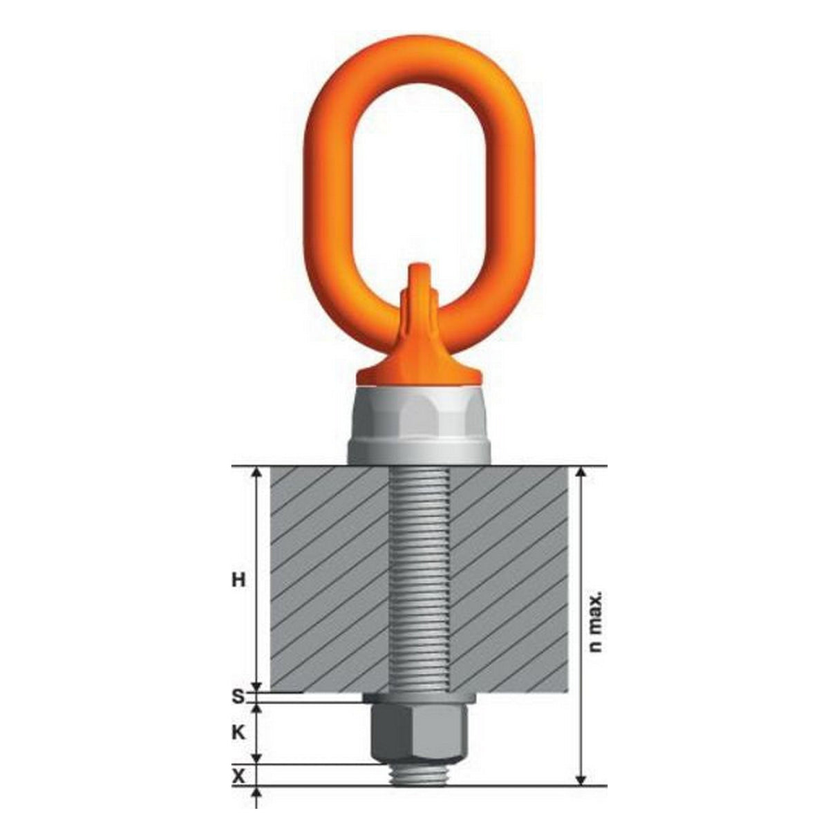 Punkt mocujący obrotowo uchylny wkręcany - PLDW - Pewag Winner Profilift