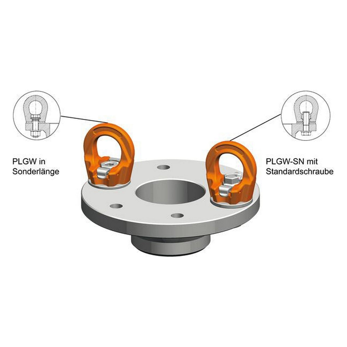Punkt mocujący obrotowy wkręcany - PLGW-SN SUPREME - Pewag Winner Profilift