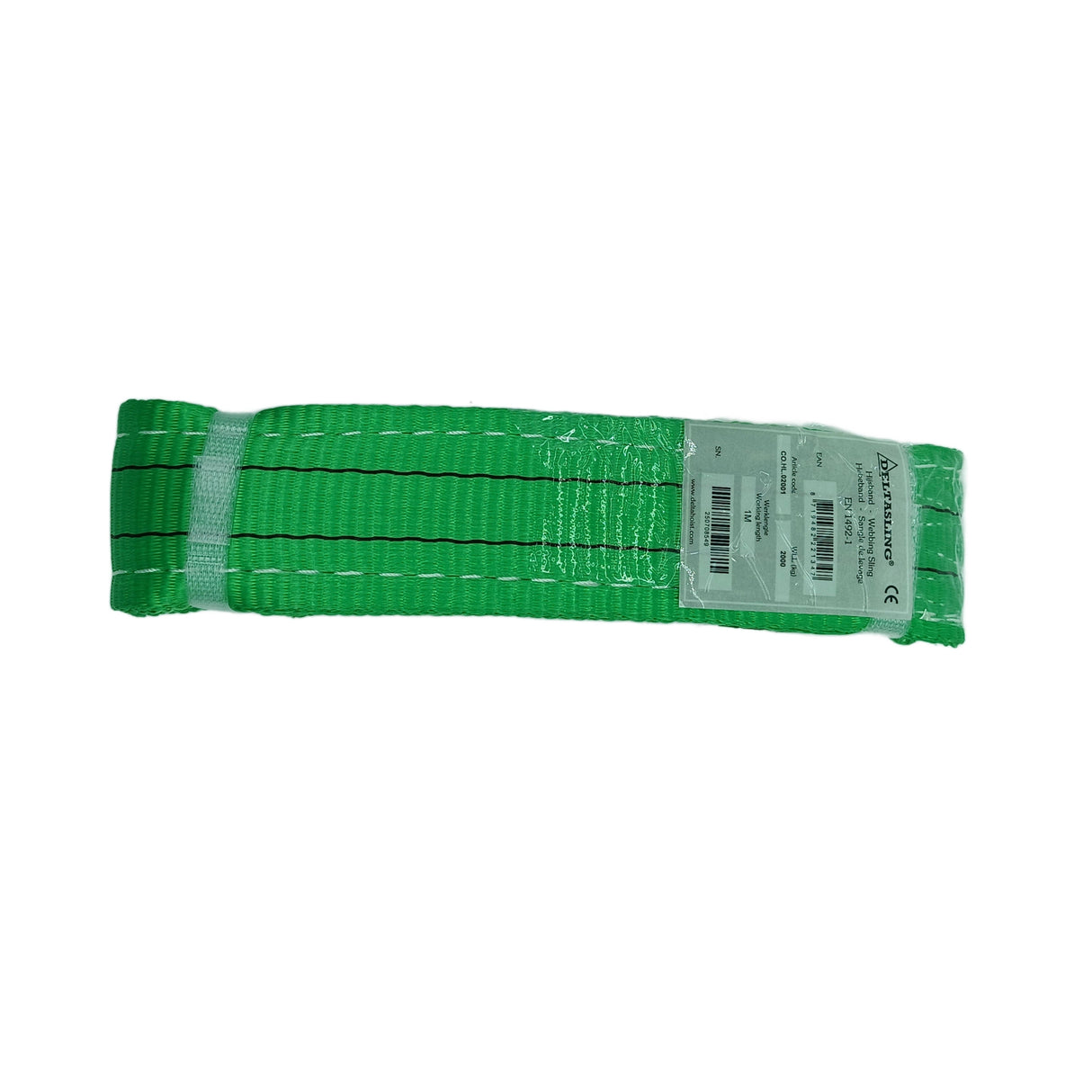 B2 2000kg Zawiesie pasowe zakończone pętlami ziełone, szerokość 60mm DELTA
