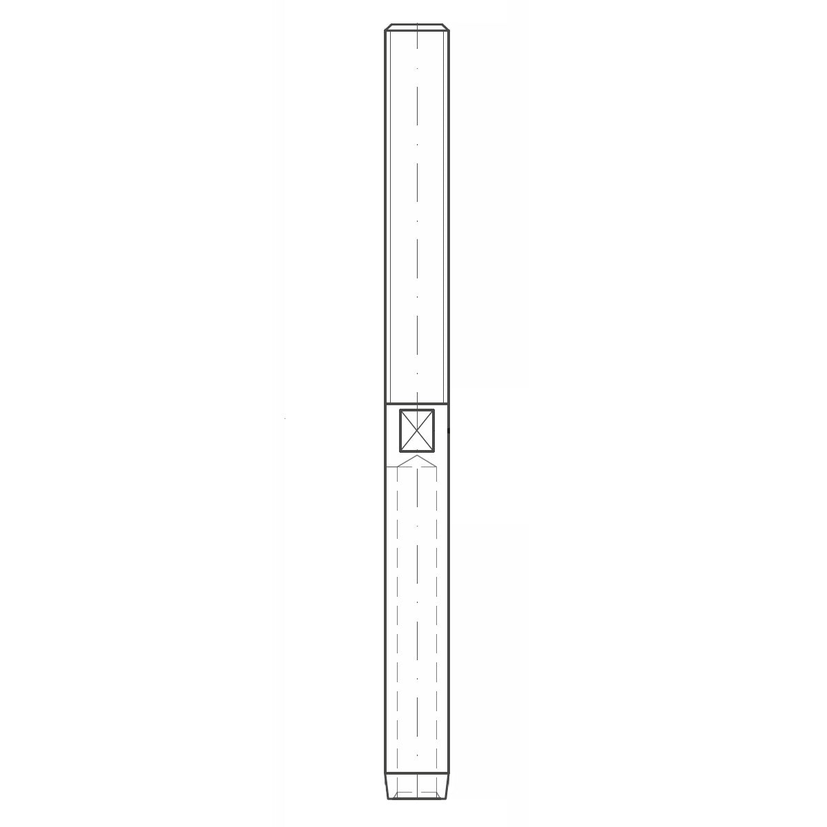 ASS - Końcówka do zawalcowania lin nierdzewna - MAXI - prawy gwint