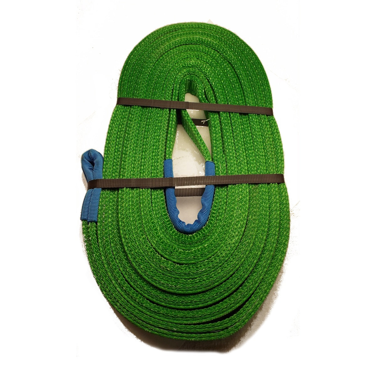 B4 - 2000kg, taśma do zawieszenia czterowarstwowa płaska z oczkami, kolor zielony, szerokość 30mm