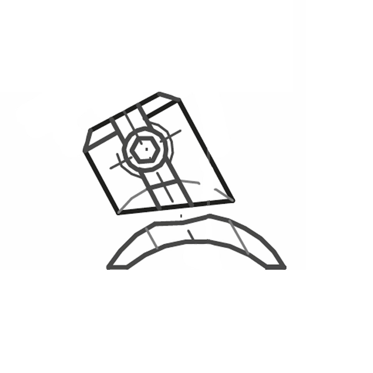 ASS - Klinek kątowy nierdzewny do slupków okrąglych