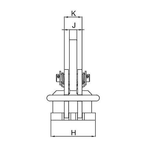 Uchwyt do podnoszenia w poziomie IPH10JE - CROSBY z uchwytem, większy otwór szczęk