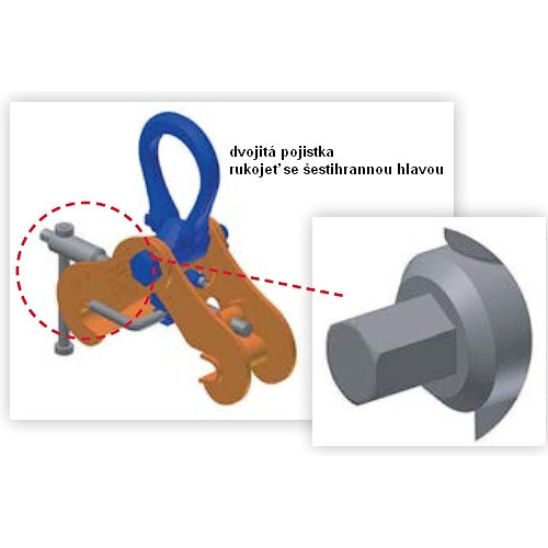 Uchwyt klamrowy do przenoszenia profili stalowych IPTKU - CROSBY