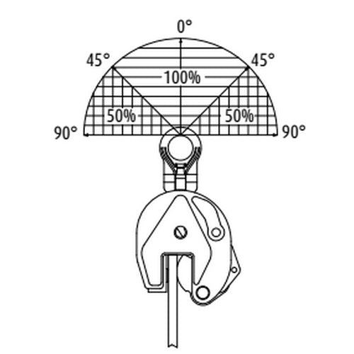 Uchwyt przegubowy do podnoszenia pionowego IPU10S - CROSBY - do stali nierdzewnych