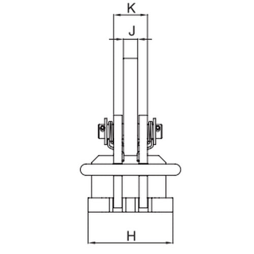 Uchwyt do podnoszenia w poziomie IPH10J - CROSBY - większy otwór szczęk
