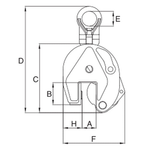 Uchwyt przegubowy do podnoszenia pionowego IPU10J - CROSBY - większy otwór szczęk