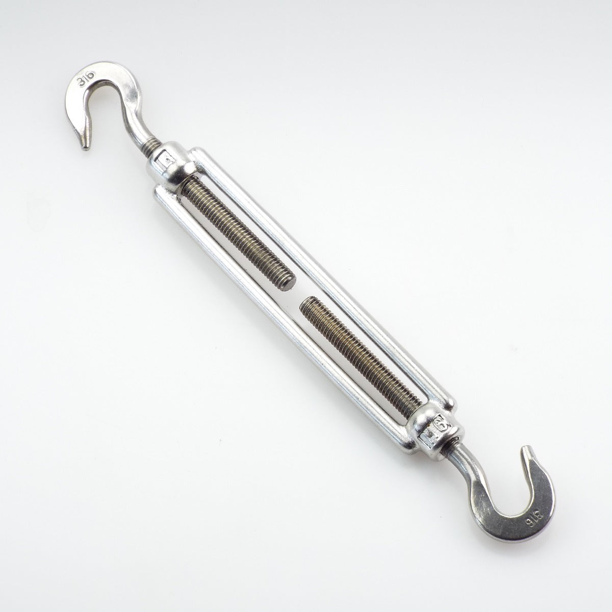 Ściągacz śrubowy / śruba rzymska ze stali nierdzewnej H-H (hak-hak) AISI 316 (A4)