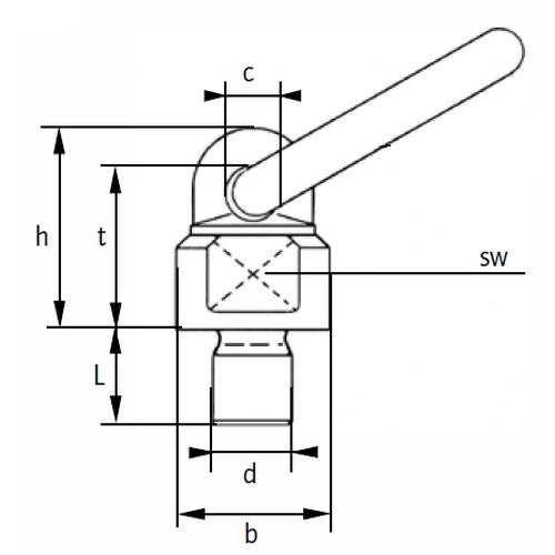 Śruba z ogniwem obrotowo - uchylna DAW