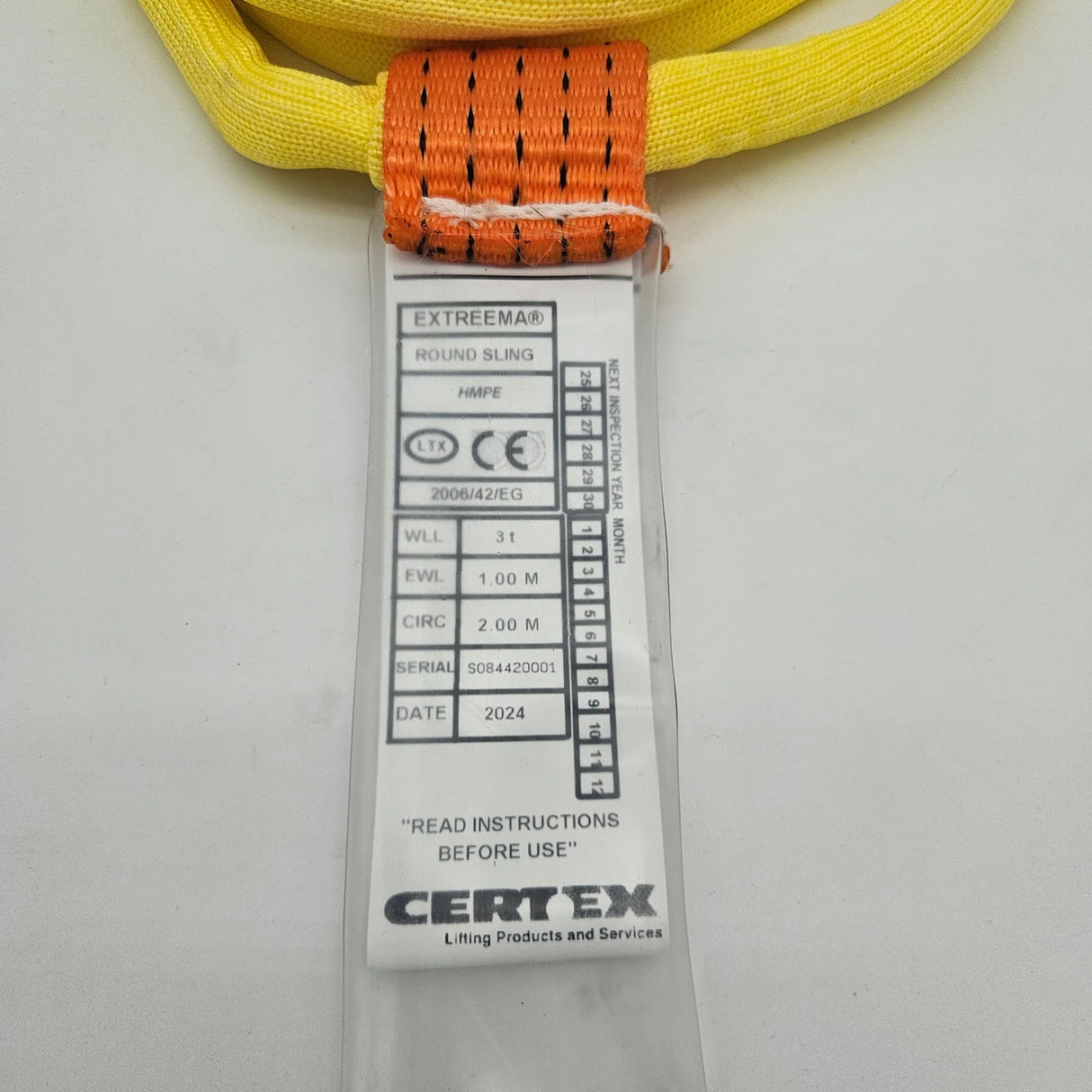 Zaweisie wężowe Extreema(r) EXS nośność 3000kg, średnica 9mm żółta