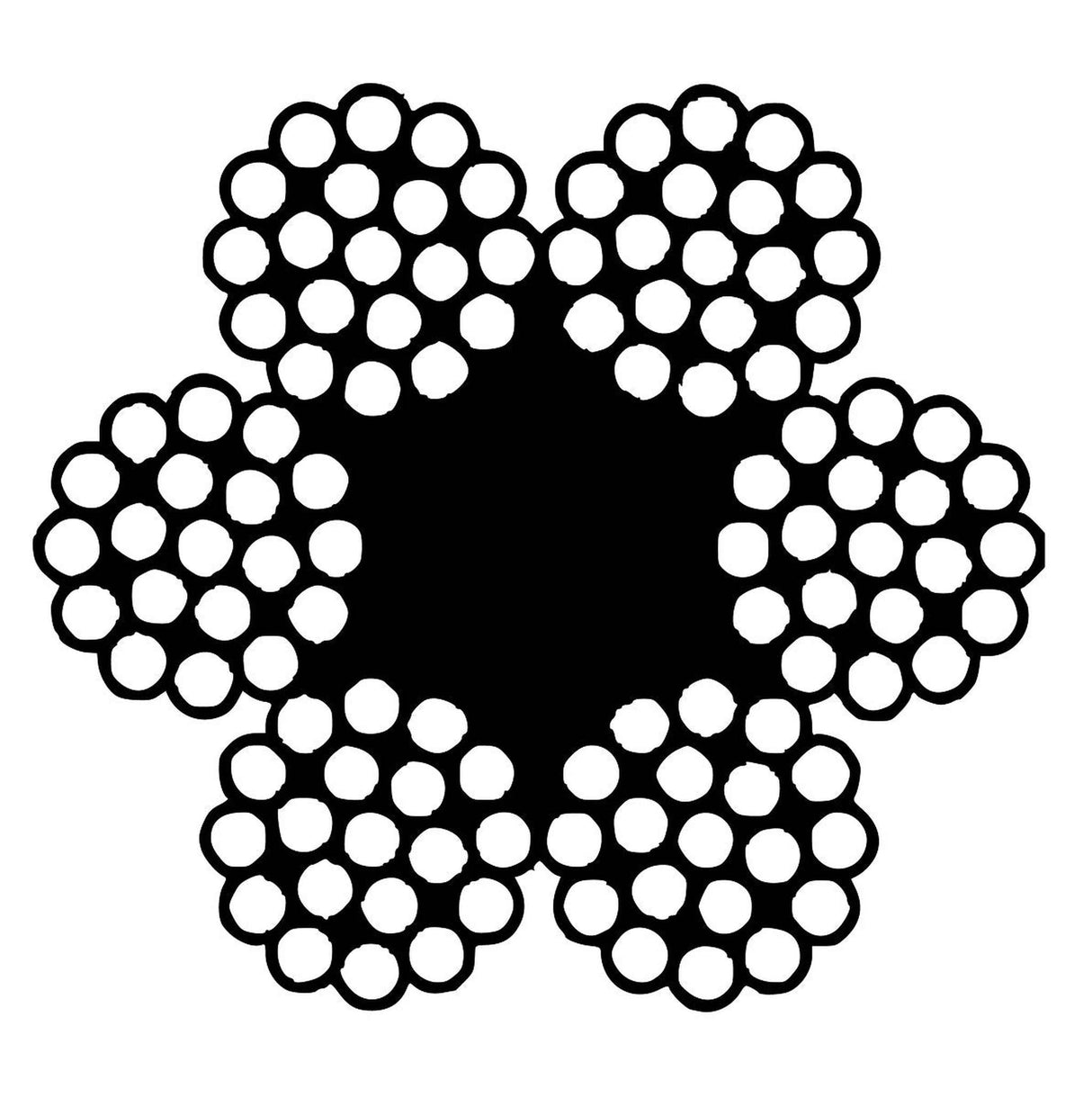 Lina stalowa ocynkowana, splot 6x19-FC, minimalna siła zrywająca 1770 MPa