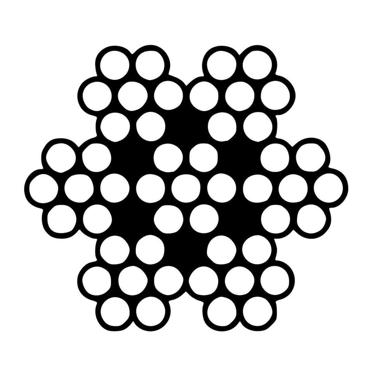 Lina ze stali nierdzewnej, splot 7x7, A4 - AISI316, minimalna siła zrywająca 1570N/mm2