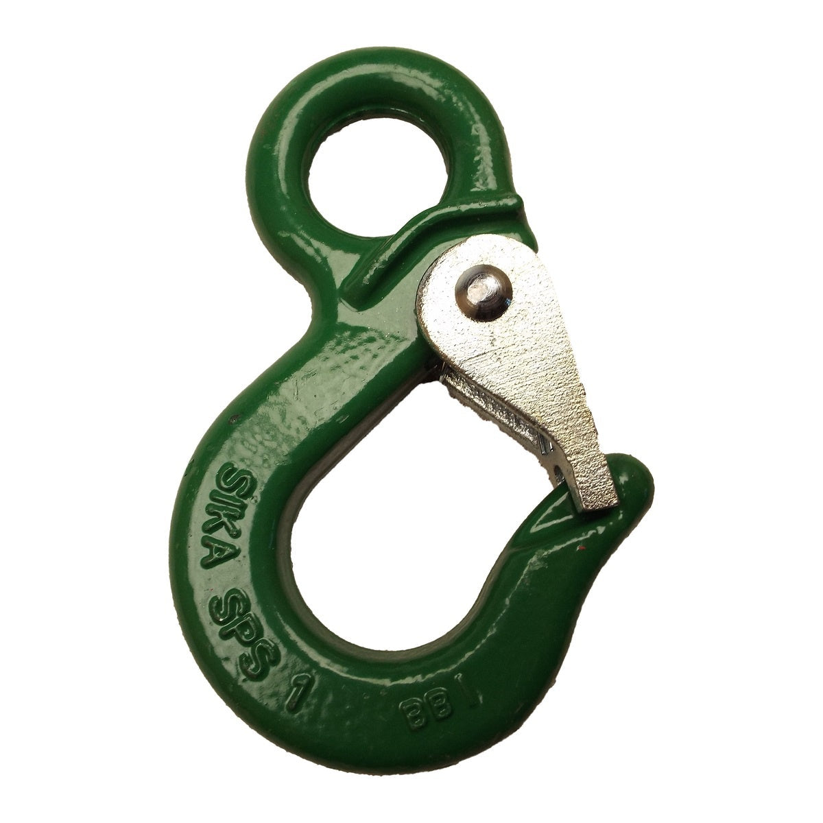 SIKA hak specjalny z uchem i zabezpieczeniem - typ SPS, zielony, klasa jakości 5