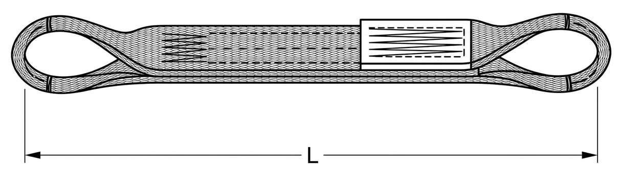 B4 4000kg,Zawiesie pasowe pętla-pętla, czterowarstwowy, szare, 60mm