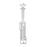 Uchwyt do podnoszenia pionowego IP10H - CROSBY do twardości blach 47Rc (450HB)