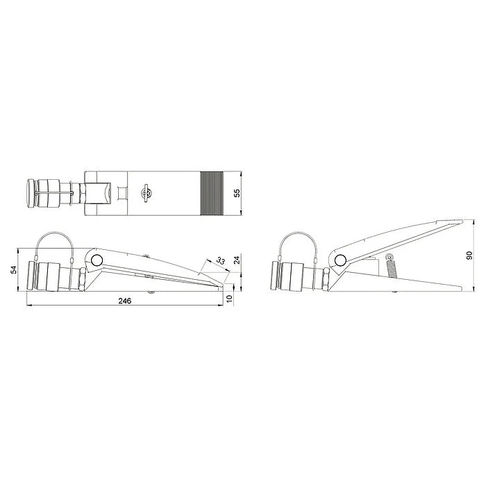 Hydrauliczny klin podnoszący HW 1000, z automatycznym powrotem sprężynowym, udźwig 1 t, HOLMATRO