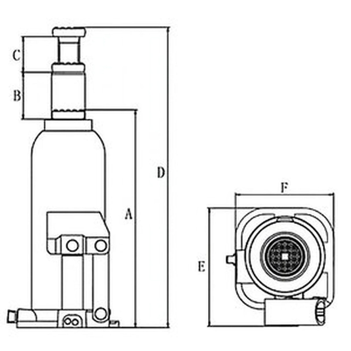 Podnośnik hydrauliczny butelkowy - HAKLIFT