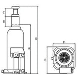 Podnośnik hydrauliczny butelkowy - HAKLIFT