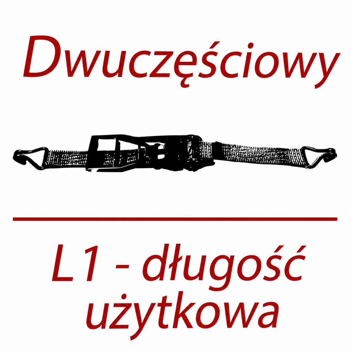 OVASLING, typ 4002 - Pas transportowy dwuczęściowy z IHD hakem, LC 2000daN