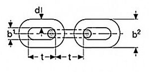 Łańcuch DIN 763/5685C długie ogniwa, ocynkowane