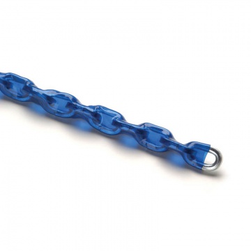 Łańcuch ubezpieczeniowy hartowany, ocynkowany - Niebieska osłona