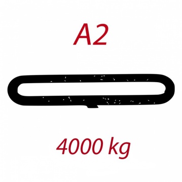A2 4000kg Zawiesie pasowe bezkońcowe, szerokość 120mm szare - FORANKRA