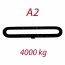 A2 4000kg, L1=1m , Zawiesie pasowe bezkońcowe, szerokość 120mm szare