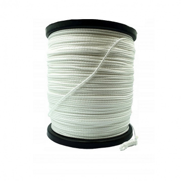 PP sznur ⌀3mm - szpula 600m, 3-cięgna, sila zrywająca 160kg, biały