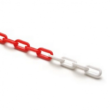 Łańcuch plastikowy v.8 czerwono-biały, maks. wiązka 25m