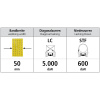 Pas zaciskowy typ 5002 IHJ hak, część stała, dł.=0,4m, szer.50mm, 2500/5000daN, żółty